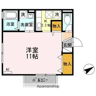 リバーポートユウ【201号室】の間取り