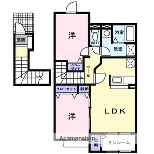 スタイル・カウンシルB【203号室】の間取り