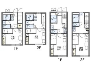 レオパレスWING【101号室】の間取り