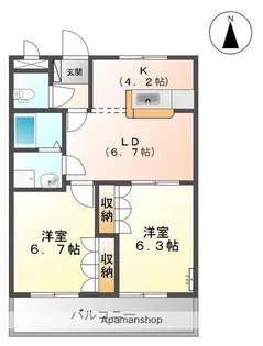 プランドール【203号室】の間取り