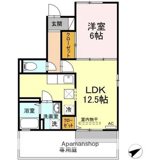 鳥取県米子市米原6丁目【アパート】の間取り