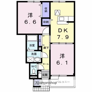 フィオーレ【101号室】の間取り