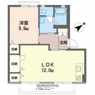A−ササキ【102号室】の間取り