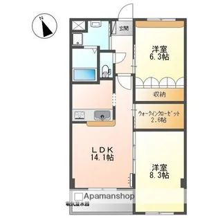 フレアマンションⅡ【202号室】の間取り