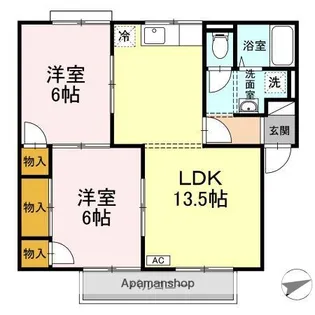 スティブルB棟【101号室】の間取り