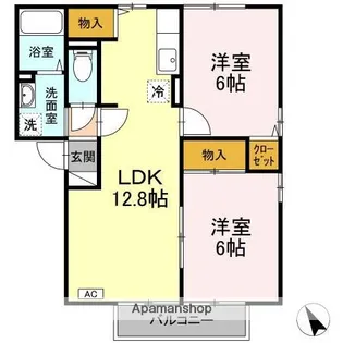 鳥取県米子市西福原4丁目【アパート】の間取り