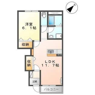 ウエストサイドウッド【1階】の間取り