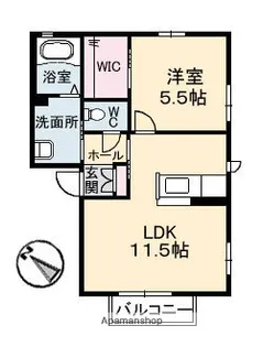 シエスタ【201号室】の間取り
