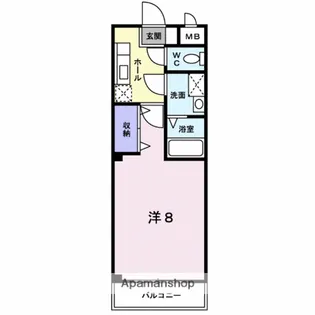 1Kの間取り画像