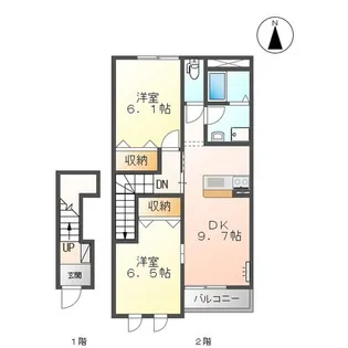 プランドール ソフィア【205号室】の間取り