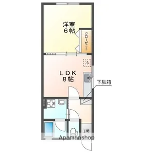 ボンヌシャンスNⅡ【2階】の間取り