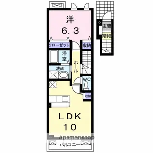 プチ・プランタンⅤ【203号室】の間取り