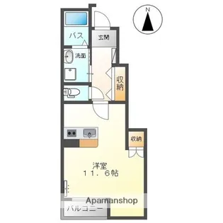 フェイバードパークⅢ【102号室】の間取り