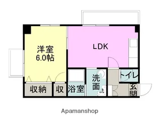鳥取県米子市中町【マンション】の間取り