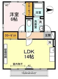 鳥取県米子市東福原7丁目【アパート】の間取り