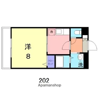 スカイマンションA【2階】の間取り