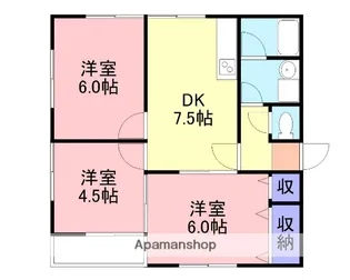 サンコートⅠ【202号室】の間取り