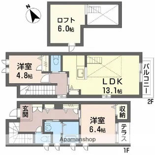 シャーメゾンMT【102号室】の間取り