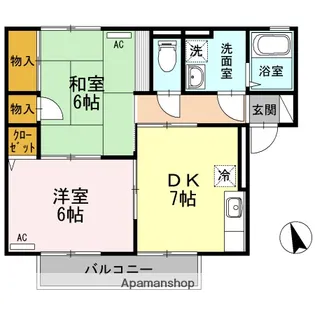 パストラル米原A棟【2階】の間取り