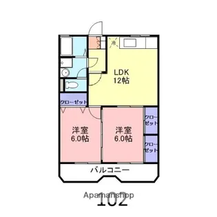 アリイヴィラ【102号室】の間取り