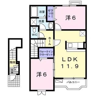 グランディール【2階】の間取り