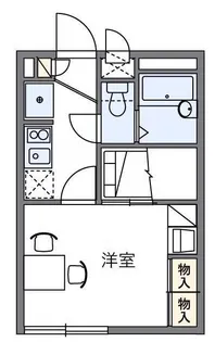 レオパレスホーリーラブ【108号室】の間取り