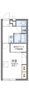 レオパレスさつき【104号室】の間取り