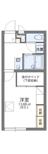 レオパレス縁【206号室】の間取り