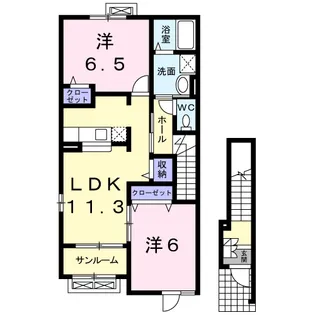 カレントヴィラ【2階】の間取り