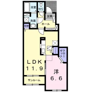 フォルトーナSーⅡ【1階】の間取り