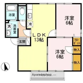 ガーデンスクエア D棟【1階】の間取り