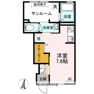 鳥取県米子市祇園町2丁目【アパート】の間取り