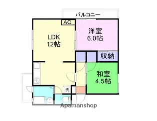 マルニマンション【406号室】の間取り