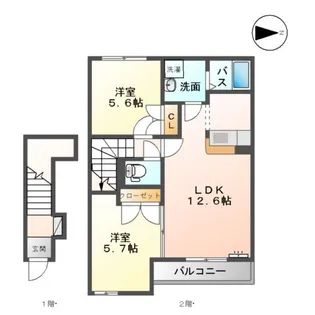 シルフィールド【205号室】の間取り