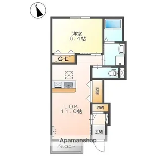 VOGUE【103号室】の間取り