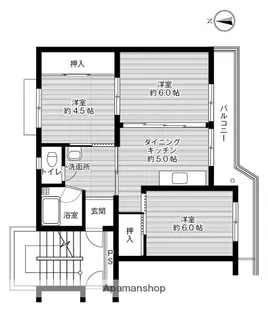 ビレッジハウス境港第三1号棟【508号室】の間取り