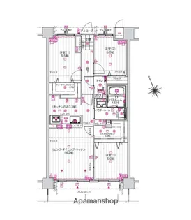 アルファスマート西福原【4階】の間取り