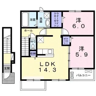 ネオハーモニー【2階】の間取り