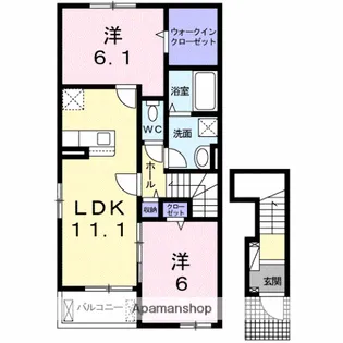 ラフィーネ・マリアージュⅠ【201号室】の間取り