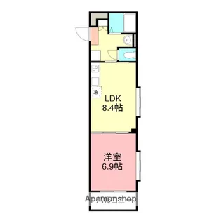 シティメディアⅧ【106号室】の間取り
