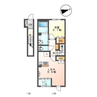 ラポール【211号室】の間取り