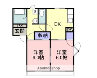 ハウジング西福原【2階】の間取り