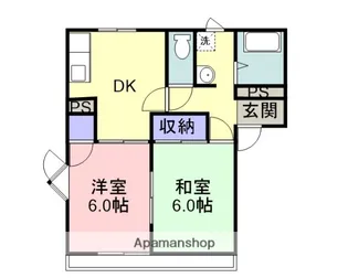 ハウジング西福原【202号室】の間取り