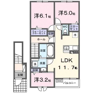 エスプレッシーヴォ【2階】の間取り