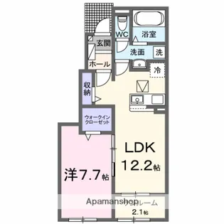 ヒカルサ境港渡町ウエスト【1階】の間取り