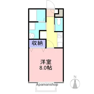 ルミナス祇園Ⅰ【107号室】の間取り