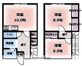 ハウスメイト6【I号室】の間取り