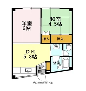 鳥取県米子市目久美町【アパート】の間取り