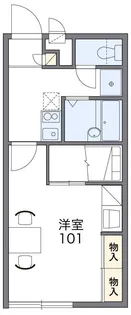 レオパレスプログレス【109号室】の間取り
