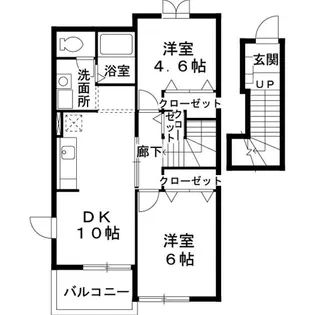 ピーノ・リブロA【2階】の間取り